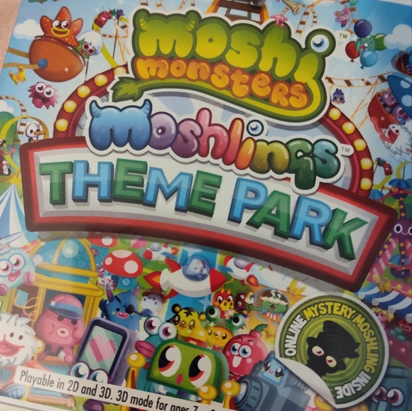 Like-New Nintendo 3DS Moshi Monsters Moshlings Theme Park Game - Picture 2 of 6